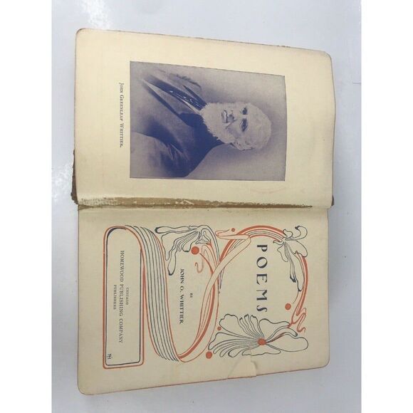 John G Whittiers Poems Homewood Publishing 1903 Acorn Oak Leaf Padded Edition - Picture 7 of 9